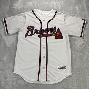 Atlanta Braves Majestic Cool Base MLB Jersey Mens Medium White #11 Inciarte